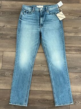NWT Mother The Dazzler Flood High Rise Jeans in Trucks Are For Girls Sz 30